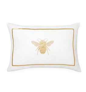 Sferra Ronzio Decorative Pillow, Gold & White