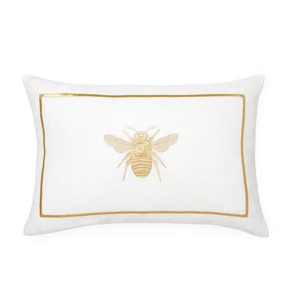 Sferra Ronzio Decorative Pillow, Gold & White