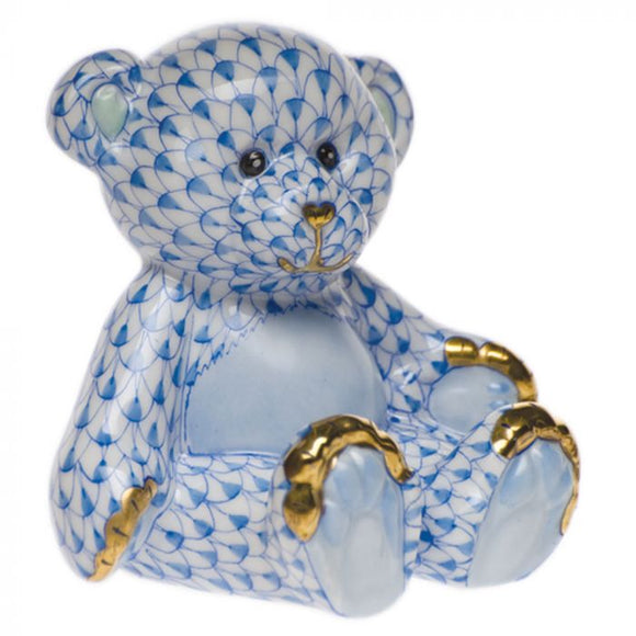 Herend Small Teddy Bear - Blue