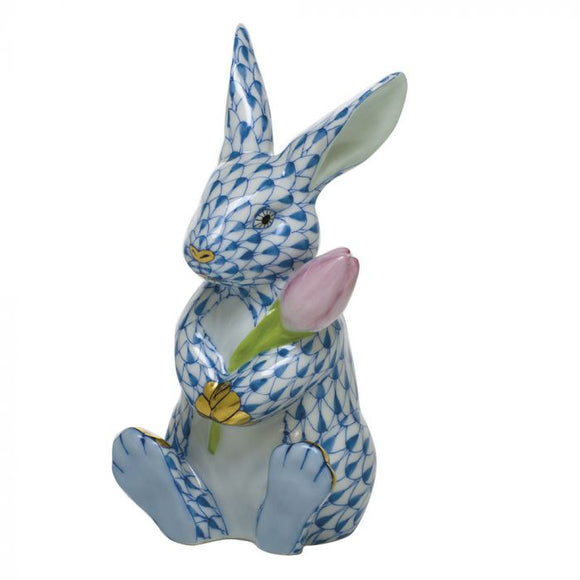 Herend Blossom Bunny - Blue