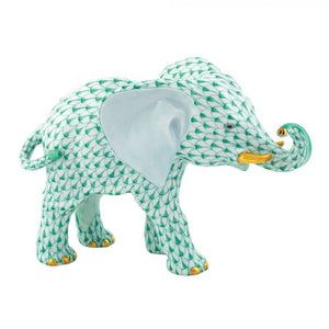 Herend Roaming Elephant - Green