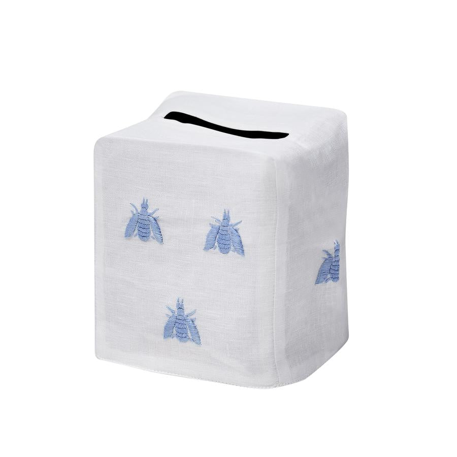Bees Tissue Box Cover, Blue