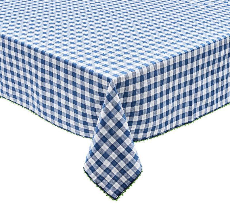 Kim Seybert Check Tablecloth - Blue & Green