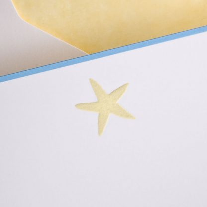 Starfish Note Cards- Engraved in Cream