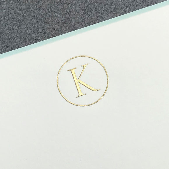 Initial Letter K Note Cards
