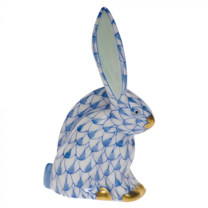 Herend Rabbit Miniature, Blue