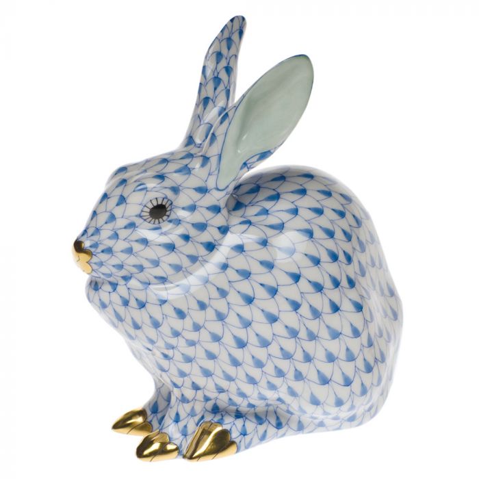 Herend Bunny Sitting - Blue