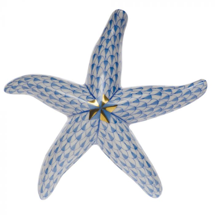 Herend Medium Starfish, Blue