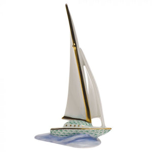 Herend Sailboat - Green