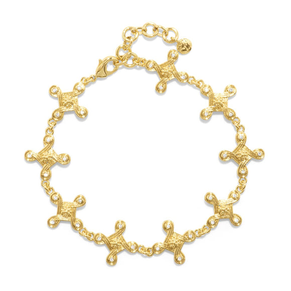Monique Compass Bracelet in Gold/Crystal