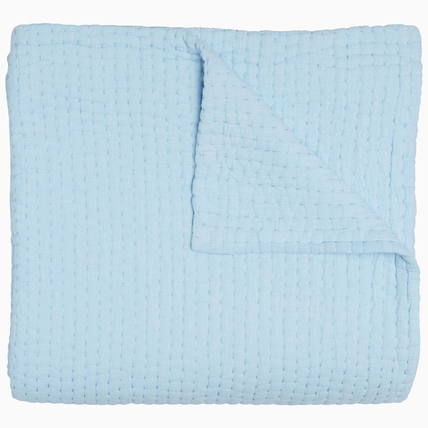 John Robshaw Vivada Light Indigo Coverlet, Queen