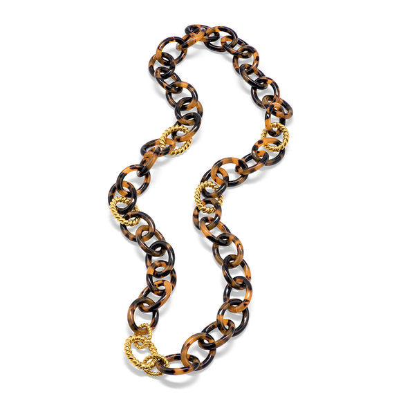 Earth Goddess Chain Necklace - Tortoise