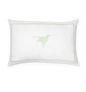 Sferra Colibri Pillow Hummingbird, White & Iridescent