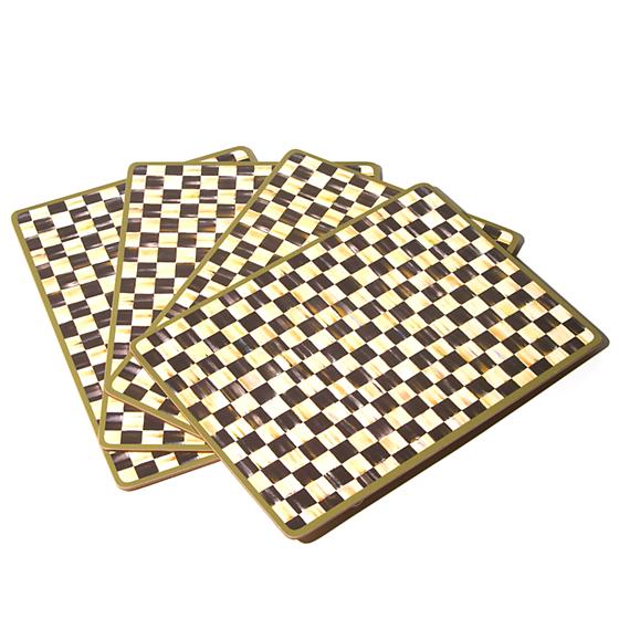 Courtly Check Cork Back Placemats, Set of 4