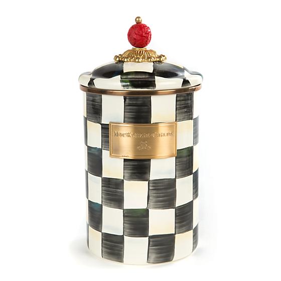 Courtly Check Enamel Canister - Large - Thumbnail 3