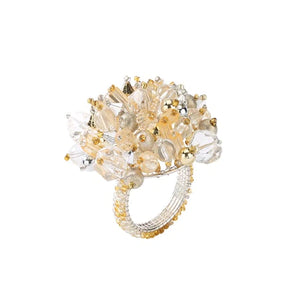 Kim Seybert Crystal Dome Napkin Ring in Gold