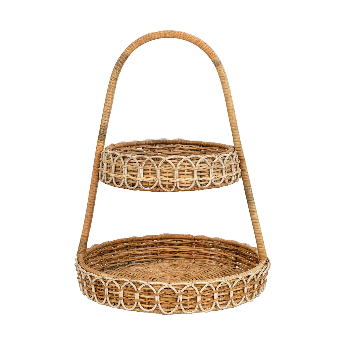 Juliska Provence Rattan Two Tiered Server - Whitewash