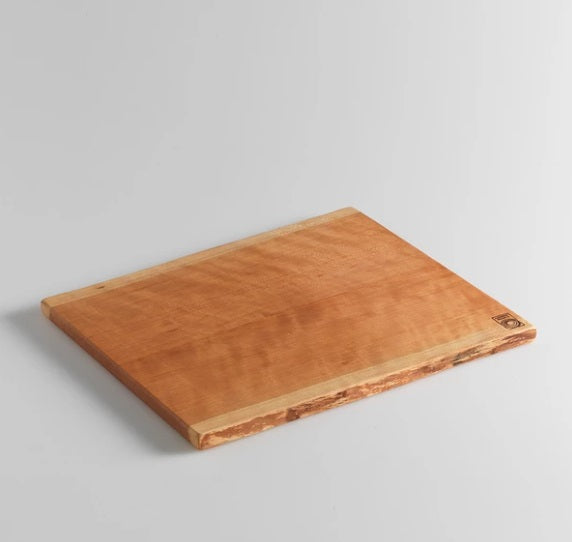 Double Live Edge Cutting Board, Cherry, Medium