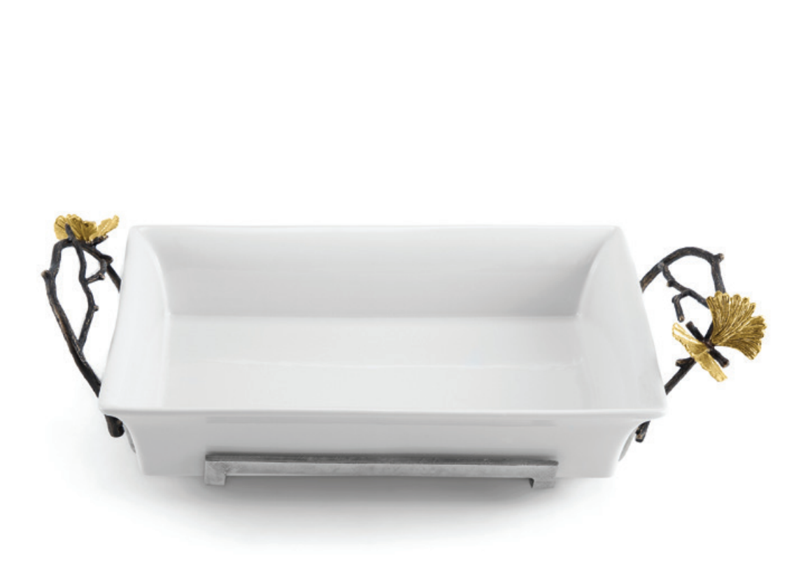 Michael Aram Butterfly Ginkgo 2-Quart Casserole Dish