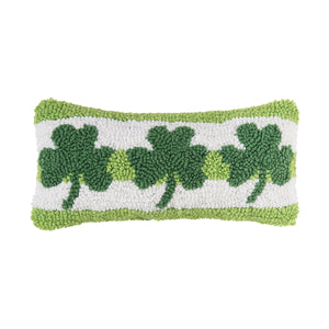 Clover Trio Hooked Pillow