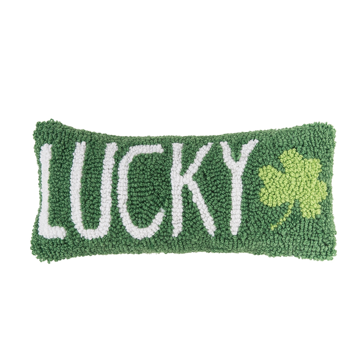 Lucky Clover Hooked Pillow