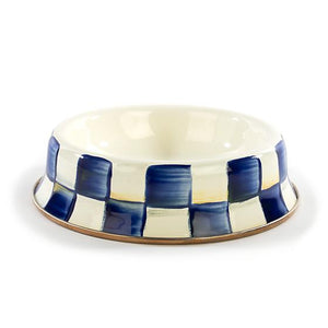 Royal Check Enamel Cat Dish