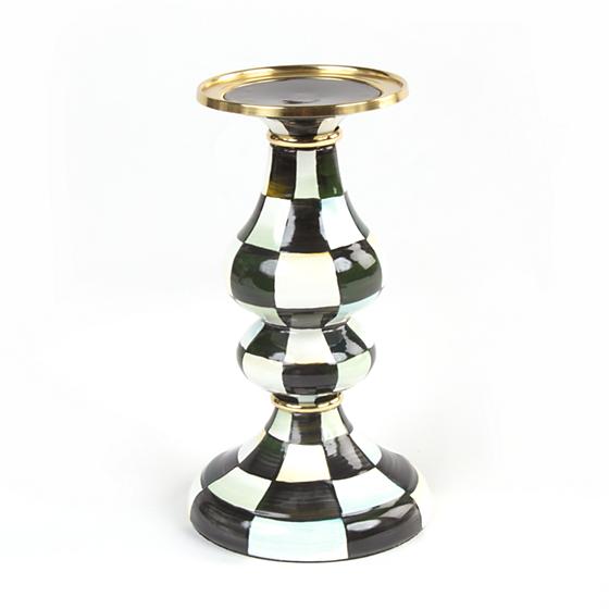 Courtly Check Pillar Candlestick, Medium
