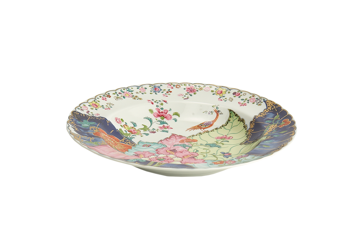 Tobacco Leaf Rim Soup Plate - Thumbnail 2