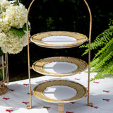 Juliska Provence Rattan Three Tiered Plate Server - Whitewash