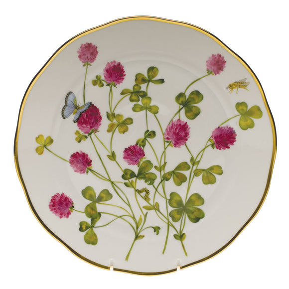 Herend American Wildflowers Dinner Plate, Red Clover