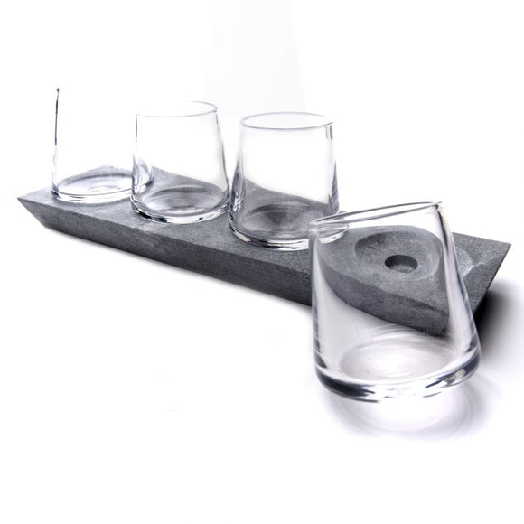 Simon Pearce Alpine Whiskey Glass Set, S/4