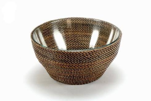 Basket with Glass Bowl, 4QT