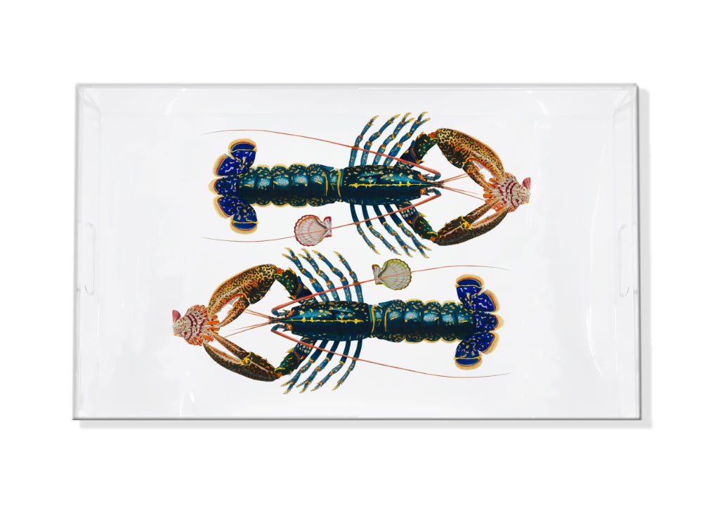 Lobster Seeing Double Acrylic Vanity Tray