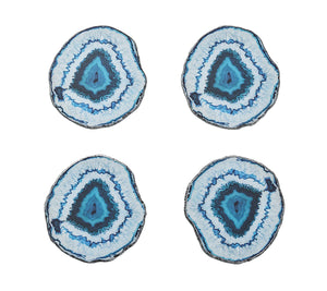 Kim Seybert Marine Drink Coasters in Blue, Set of 4 in a Gift Box