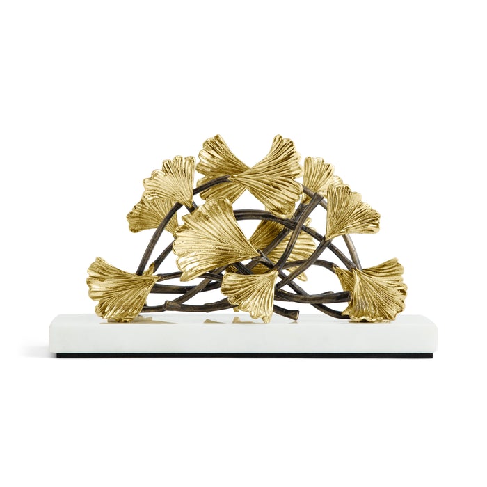 Michael Aram Golden Ginkgo Vertical Napkin Holder - Thumbnail 2
