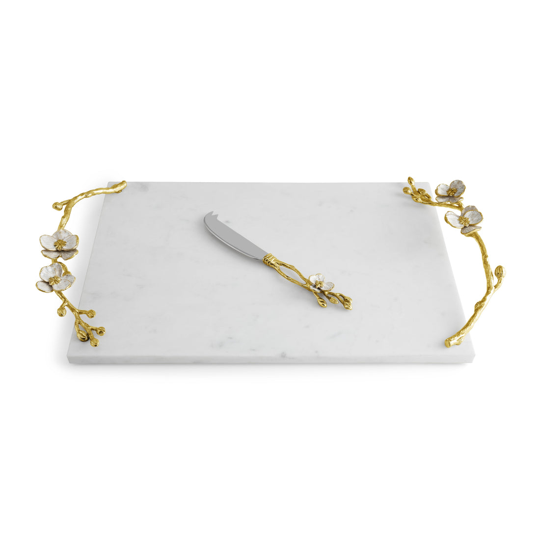 Michael Aram Orchid Large Cheeseboard with Knife