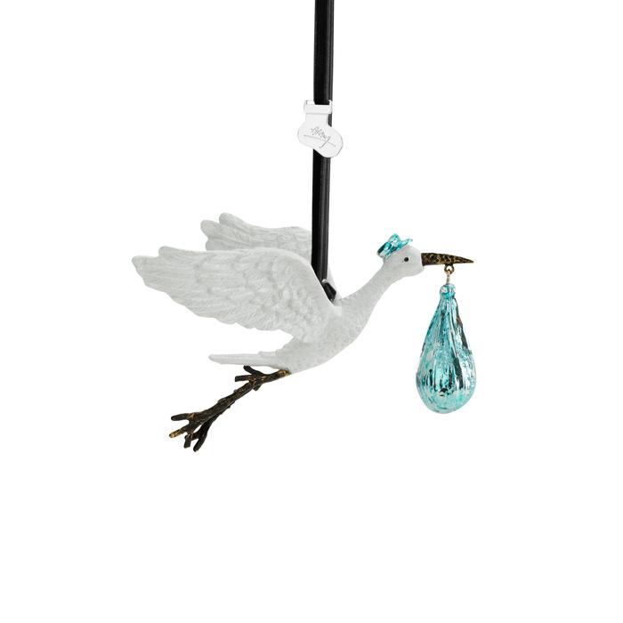 Michael Aram Stork Ornament, Blue