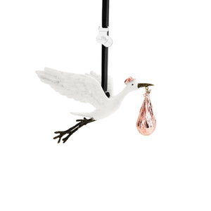 Michael Aram Stork Ornament- Pink