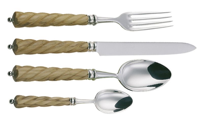 Mistral Olivewood Flatware - 5 Piece Place Setting