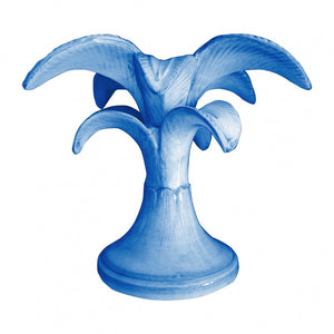 Small Palm Blue Candleholder