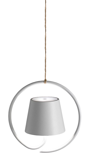 Zafferano Poldina Pendant White w/ White Arm