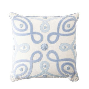 Juliska Berry & Thread 18" Square Pillow, Chambray/White