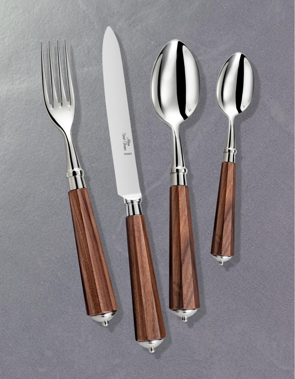 Ravel Rosewood Flatware - 5 Piece Place Setting