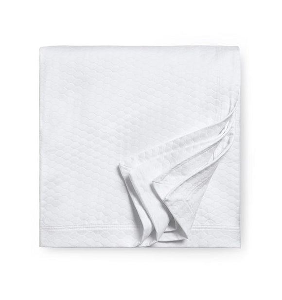 Sferra Favo Full/Queen Blanket Cover, White