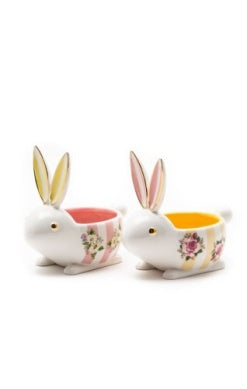 Wildflowers Bunny Dishes- Set of 2