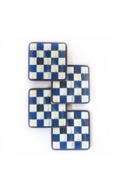 Royal Check Cork Back Coasters- Set of 4