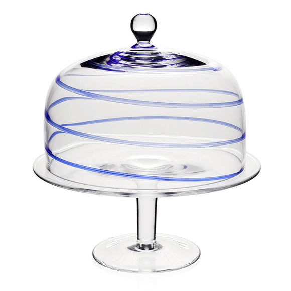 Bella Blue Cake Stand and Dome